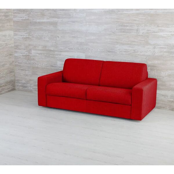 duzzle divano letto matrimoniale 160x190 / braccioli 8 cm / materasso 18 cm / rosso