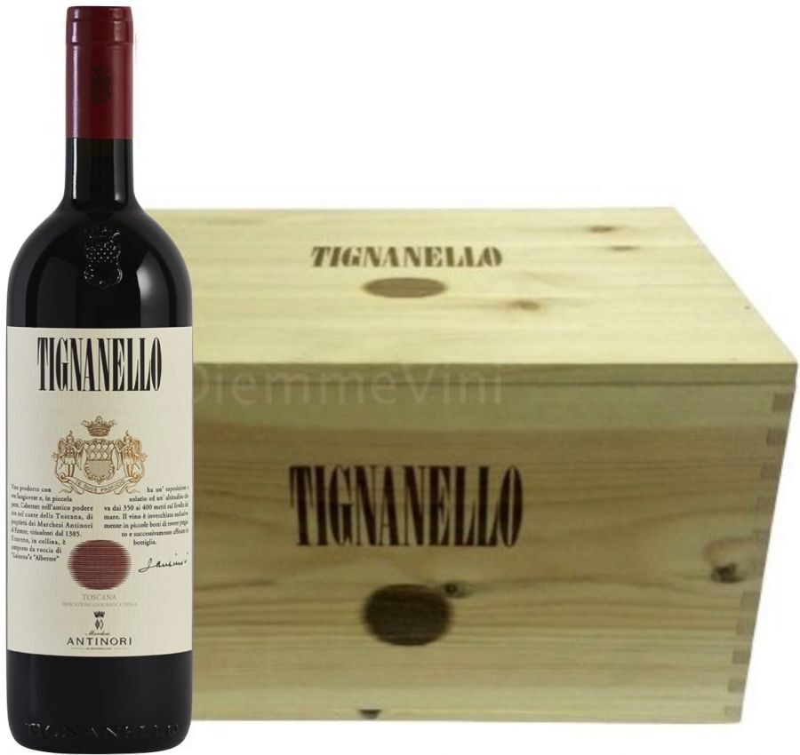 Laciviltadelbere Box da 6 bottiglie Rosso Toscano IGT "Tignanello" 2021 Marchesi Antinori