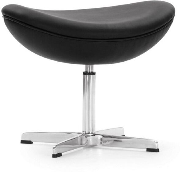 Domini sgabello Egg chair pelle Nero