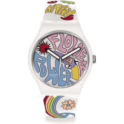 Swatch Orologio Bioceramic Fantasia Bioceramic Flower Power SO32W107 Swatch Orologio Bioceramic Fantasia Bioceramic Flower Power SO32W107