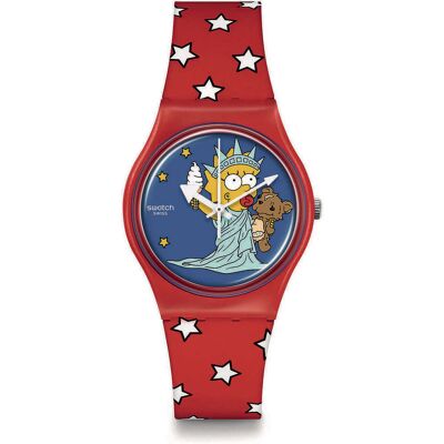 Swatch Orologio Al Quarzo Unisex The Simpsons Collection - So28z120 SO28Z120 Swatch Orologio Al Quarzo Unisex The Simpsons Collection - So28z120 SO28Z120