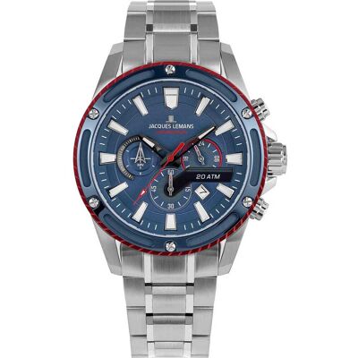 Jacques Lemans Orologio Cronografo Uomo Liverpool - 1-2141f 1-2141F Jacques Lemans Orologio Cronografo Uomo Liverpool - 1-2141f 1-2141F