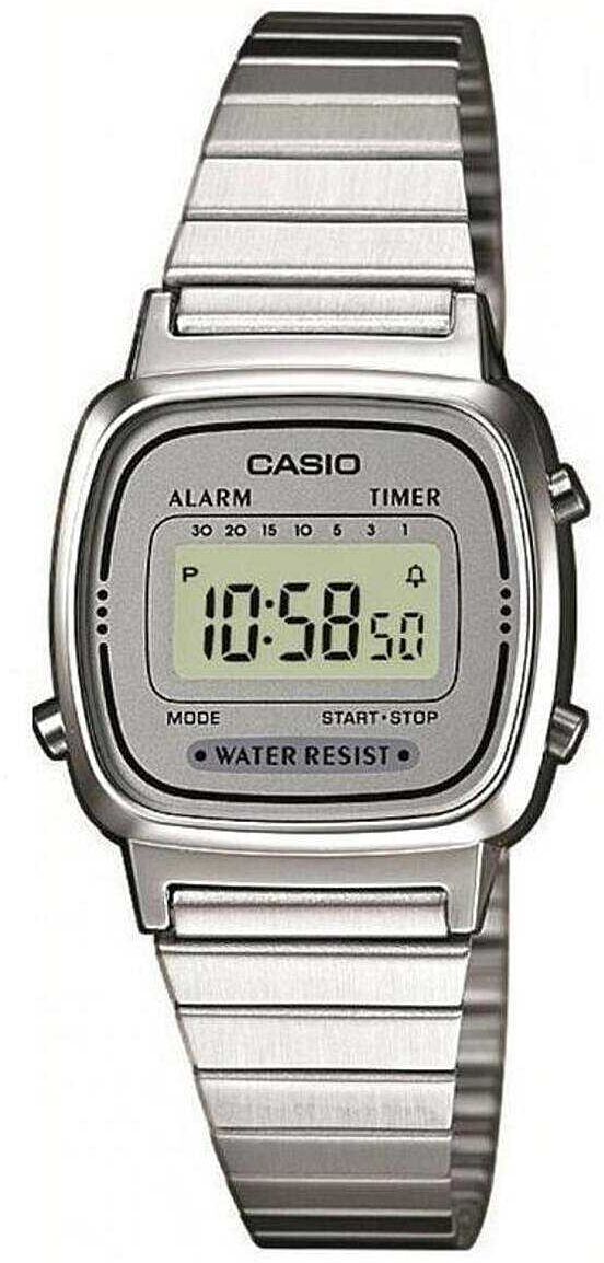 Casio Orologio da polso, La670wea-7ef, Argento, (Orologio digitale, Orologio interconnesso, 24.60 mm) 1 Casio Orologio da polso, La670wea-7ef, Argento, (Orologio digitale, Orologio interconnesso, 24.60 mm)
