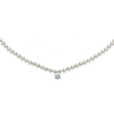 Comete Collana Diamante, Perle, Semipreziosa Gioiello Jolie Caratura 0,25 FWQ 154 Comete Collana Diamante, Perle, Semipreziosa Gioiello Jolie Caratura 0,25 FWQ 154