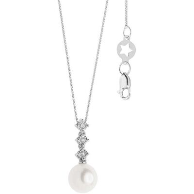 Comete Collana Diamante, Perle Gioiello Perle D'Amore Caratura 0,04 GLP 608 Comete Collana Diamante, Perle Gioiello Perle D'Amore Caratura 0,04 GLP 608