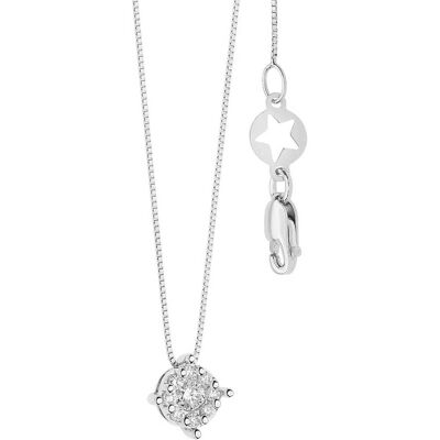 Comete Collana Diamante Gioiello Rose Di Diamanti Caratura 0,15 GLB 1610 Comete Collana Diamante Gioiello Rose Di Diamanti Caratura 0,15 GLB 1610
