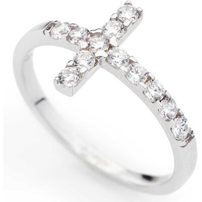 Amen Anello Zirconi Gioiello Donna Croce ACOBB-10 Amen Anello Zirconi Gioiello Donna Croce ACOBB-10