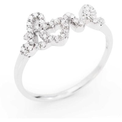 Amen Anello Cristalli Gioiello Donna Amore RLO-12 Amen Anello Cristalli Gioiello Donna Amore RLO-12