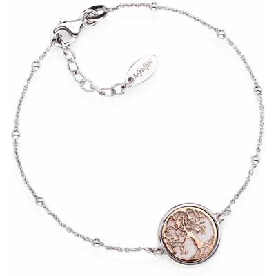Amen Bracciale Con Charms Fissi Donna Argento 925 Gioiello Albero Della Vita BRAL3 Amen Bracciale Con Charms Fissi Donna Argento 925 Gioiello Albero Della Vita BRAL3