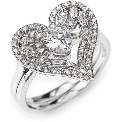 Amen Anello Zirconi Gioiello Donna Amore RWH1-18 Amen Anello Zirconi Gioiello Donna Amore RWH1-18