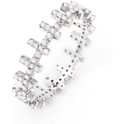 Amen Anello Zirconi Gioiello Donna Padre Nostro RCCZ-10 Amen Anello Zirconi Gioiello Donna Padre Nostro RCCZ-10
