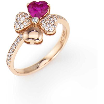 Amen Anello Zirconi Gioiello Donna Amore RQURR-18 Amen Anello Zirconi Gioiello Donna Amore RQURR-18