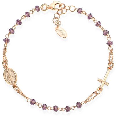 Amen Bracciale Con Charms Fissi Donna Argento 925 Gioiello Rosari BRORL3 Amen Bracciale Con Charms Fissi Donna Argento 925 Gioiello Rosari BRORL3