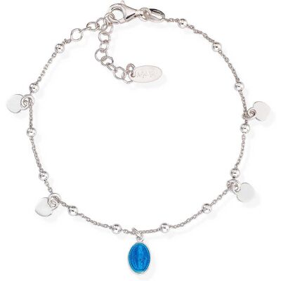 Amen Bracciale Con Charms Pendenti Donna Argento 925 Gioiello BRMSHBBL Amen Bracciale Con Charms Pendenti Donna Argento 925 Gioiello BRMSHBBL