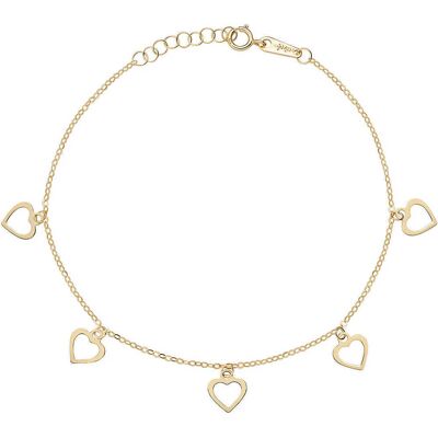 Amen Bracciale Con Charms Pendenti Donna Oro 375 (9kt) Gioiello AU9BRMCUG Amen Bracciale Con Charms Pendenti Donna Oro 375 (9kt) Gioiello AU9BRMCUG