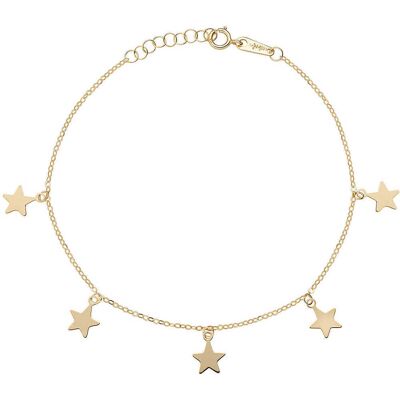Amen Bracciale Con Charms Pendenti Donna Oro 375 (9kt) Gioiello AU9BRMSTG Amen Bracciale Con Charms Pendenti Donna Oro 375 (9kt) Gioiello AU9BRMSTG