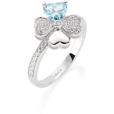 Amen Anello Zirconi Gioiello Donna Quadricuore RQUBAC-18 Amen Anello Zirconi Gioiello Donna Quadricuore RQUBAC-18