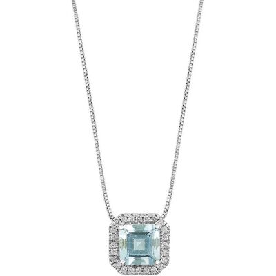 Comete Collana Diamante, Acquamarina Gioiello Azzurra Prestige Caratura Maggiore Di 1 GLQ 312 Comete Collana Diamante, Acquamarina Gioiello Azzurra Prestige Caratura Maggiore Di 1 GLQ 312
