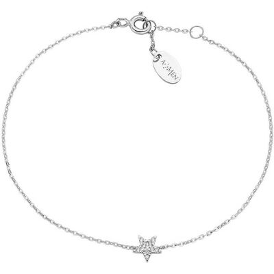Amen Bracciale Con Charms Fissi Donna Oro 375 (9kt) Gioiello BR2081 Amen Bracciale Con Charms Fissi Donna Oro 375 (9kt) Gioiello BR2081