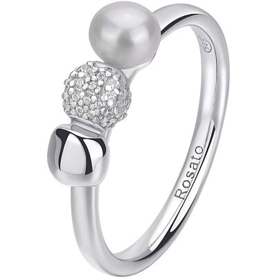 Rosato Anello Perle, Zirconi Gioiello Donna Azzurra RZAZ031D Rosato Anello Perle, Zirconi Gioiello Donna Azzurra RZAZ031D