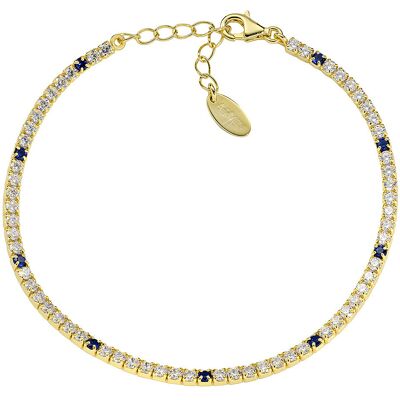 Amen Bracciale Tennis Unisex Argento 925 Gioiello Tennis BT7GBLB16 Amen Bracciale Tennis Unisex Argento 925 Gioiello Tennis BT7GBLB16