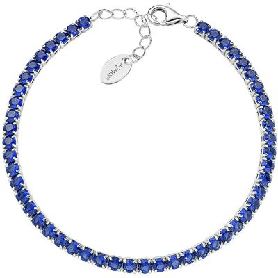 Amen Bracciale Tennis Unisex Argento 925 Gioiello Tennis BT3BBL17 Amen Bracciale Tennis Unisex Argento 925 Gioiello Tennis BT3BBL17