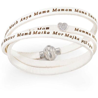 Amen Bracciale In Pelle Unisex Argento 925 Gioiello ASMA07-54 Amen Bracciale In Pelle Unisex Argento 925 Gioiello ASMA07-54