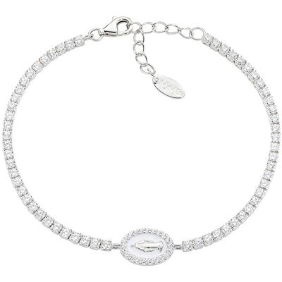 Amen Bracciale Tennis Donna Argento 925 Gioiello Miracolosa BTMISMBBZ16 Amen Bracciale Tennis Donna Argento 925 Gioiello Miracolosa BTMISMBBZ16