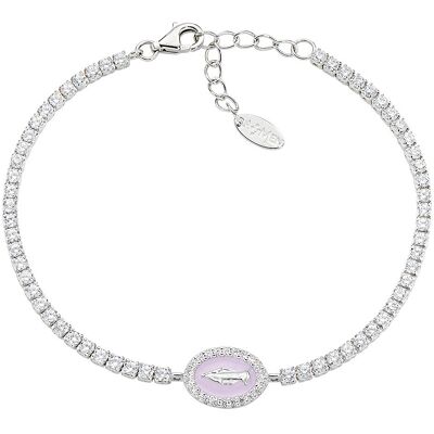 Amen Bracciale Tennis Donna Argento 925 Gioiello Miracolosa BTMISMBROZ16 Amen Bracciale Tennis Donna Argento 925 Gioiello Miracolosa BTMISMBROZ16