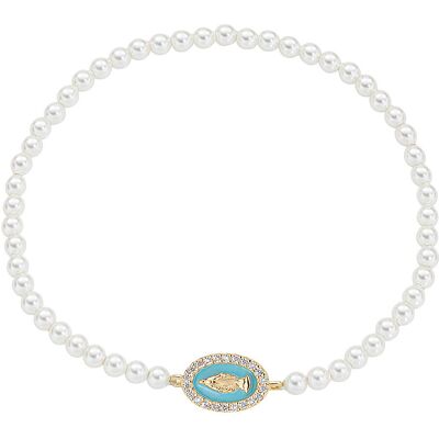 Amen Bracciale Di Perle Donna Argento 925 Gioiello Miracolosa BRELPE30SWGTI Amen Bracciale Di Perle Donna Argento 925 Gioiello Miracolosa BRELPE30SWGTI