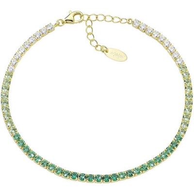Amen Bracciale Tennis Unisex Argento 925 Gioiello Tennis BT25DEGVE17 Amen Bracciale Tennis Unisex Argento 925 Gioiello Tennis BT25DEGVE17