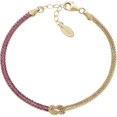 Amen Bracciale Catena Donna Argento 925 Gioiello Nodo D'Amore BRNOAMGRZ16 Amen Bracciale Catena Donna Argento 925 Gioiello Nodo D'Amore BRNOAMGRZ16