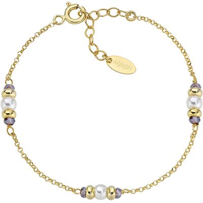 Amen Bracciale Con Charms Fissi Donna Argento 925 Gioiello Rainbow BRGRSEGVI Amen Bracciale Con Charms Fissi Donna Argento 925 Gioiello Rainbow BRGRSEGVI