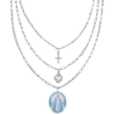Amen Collana Donna Gioielli Devotion OTCL3MIB Amen Collana Donna Gioielli Devotion OTCL3MIB