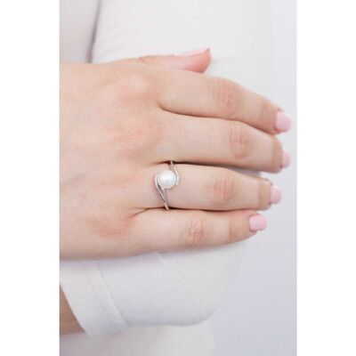 Comete Anello Diamante, Perle Gioiello Donna Fantasia Di Perle ANP 380 Comete Anello Diamante, Perle Gioiello Donna Fantasia Di Perle ANP 380