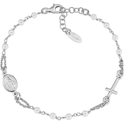 Amen Bracciale Con Charms Fissi Unisex Argento 925 Gioiello Rosari BROBPSW3 Amen Bracciale Con Charms Fissi Unisex Argento 925 Gioiello Rosari BROBPSW3