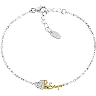 Amen Bracciale Con Charms Fissi Donna Argento 925 Gioiello Amore BRSEMBGBZ3 Amen Bracciale Con Charms Fissi Donna Argento 925 Gioiello Amore BRSEMBGBZ3