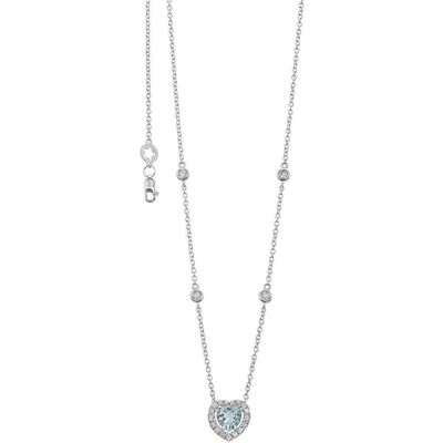Comete Collana Acquamarina Gioiello Stelle Nel Cuore Caratura 0,28 GLQ 322 Comete Collana Acquamarina Gioiello Stelle Nel Cuore Caratura 0,28 GLQ 322