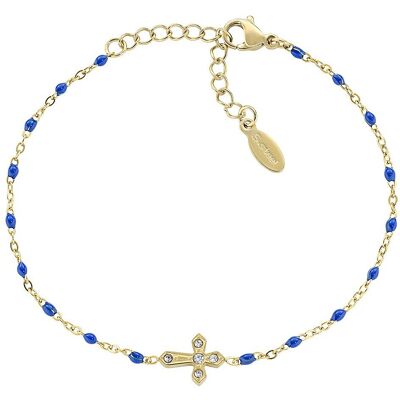 Amen Bracciale Unisex Gioielli Acciaio ACBRCRSMGBL Amen Bracciale Unisex Gioielli Acciaio ACBRCRSMGBL