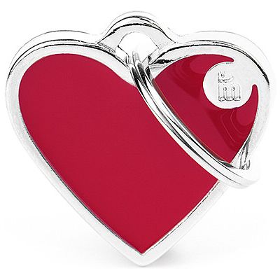 MyFamily BH50SHRED - Rosso Cuore Zamak Medaglietta per Animali MyFamily BH50SHRED - Rosso Cuore Zamak Medaglietta per Animali