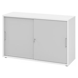 hjh OFFICE PRO BETA 1752S - 2 OH Armadio con ante scorrevoli Bianco/Grigio