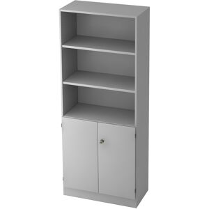 hjh OFFICE PRO SIGNA K 6770 SG - Grigio 5 OH con manopola (chiudibile a chiave) Armadio