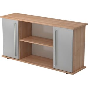 hjh OFFICE PRO KAPA SB   Madia   con ante - Noce/Argento Credenza maniglia in metallo cromato