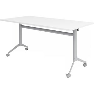 hjh OFFICE PRO KALA 16   Tavolo pieghevole mobile   160 cm   argento - Tavolo della conferenza Bianco 160x80