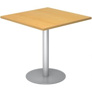 hjh OFFICE PRO BISTRO F88Q S - Sistema tavolo da conferenza Faggio 80x80 argento