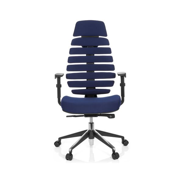 hjh office ergo line ii pro   tessuto - sedia da ufficio professionale blu