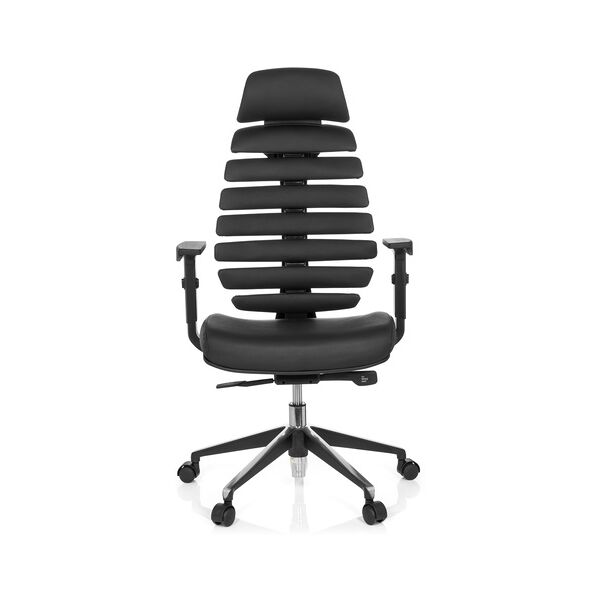 hjh office ergo line ii pro   pelle - sedia da ufficio professionale nero