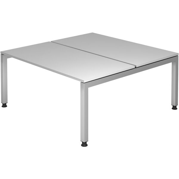 hjh office pro java d 16 s   scrivania doppia - grigio regolabile in altezza 160 x 162,5