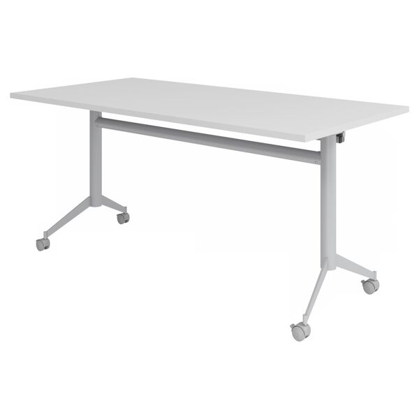 hjh office pro kala 16   tavolo pieghevole mobile   160 cm   argento - tavolo della conferenza grigio