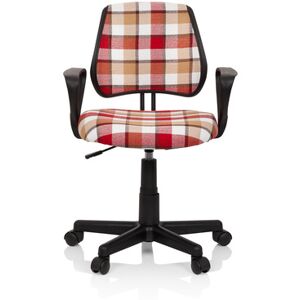 Hjh Office Kiddy Cd Square - Sedia Girevole Per Bambini Rosso / Bianco / Marrone